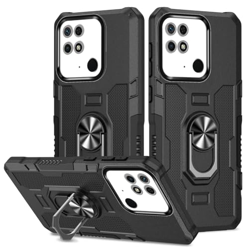 Coque pour Xiaomi Redmi 10C antichoc pour regarder vos vidéos avec anneau rotatif PC