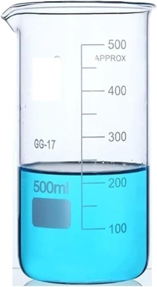 Set di becher da laboratorio in vetro ad alto borosilicato