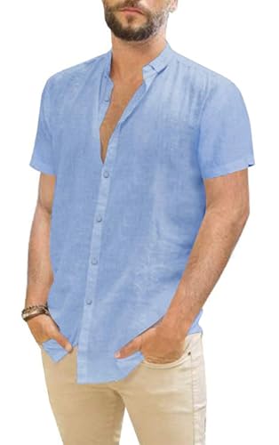 Camisa masculina casual havaiana de botão floral tropical férias praia manga curta