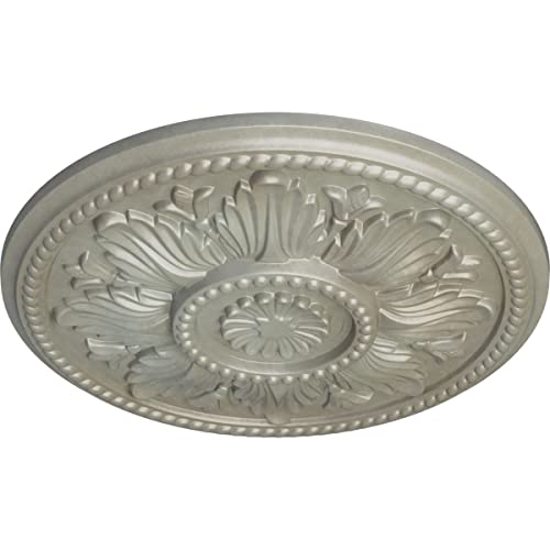 Image of Ekena Millwork CM18EDFLS Edinburgh Ceiling Medallion, Flash Gold