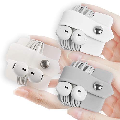Image of Cord Organizer Earbuds Holder Earphone Wrap Earphones Organizer Headset Headphone Earphone Wrap Winder Cord Manager Cable Winder Set of 3