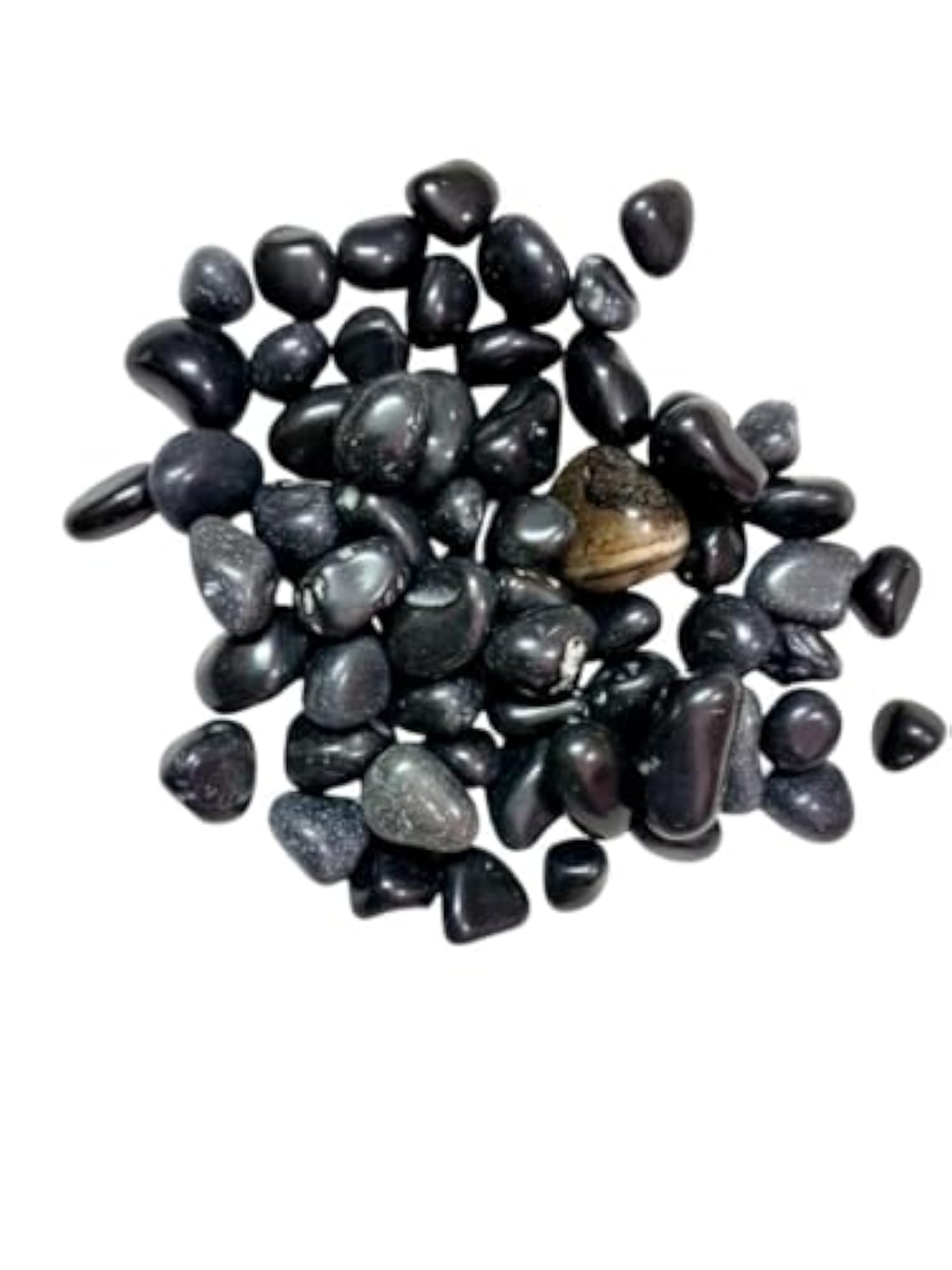 Black Polished Decorative Stones, 3kg