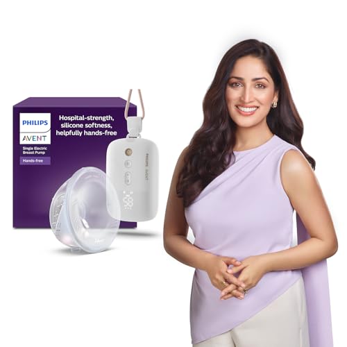 Image of Philips Avent Hands-Free /Wearable Electric Breast Pump | Quiet Hospital Grade Motor | Mimicks Baby's Drinking Rhythm | 8 stimulation & 16 expression levels | Ultra- light cup | Unique SkinSense Shields | SCF531