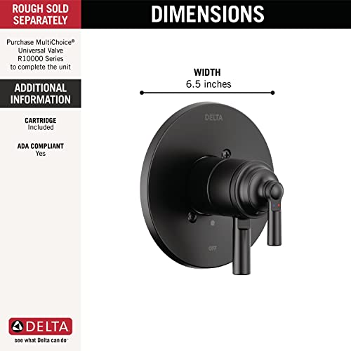 Delta T17035-BL Saylor - Guarnizione Per Valvola, Colore: Nero Opaco - 2