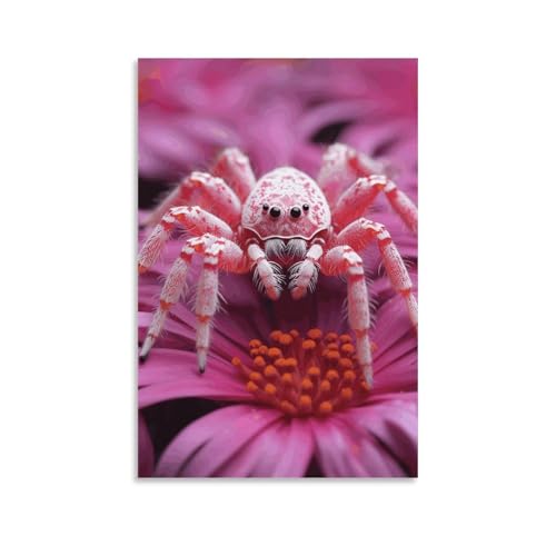 Poster araignée rouge sur fleur pour mur vide chambre adulte