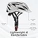 TeamObsidian Airflow Adult Bike Helmet - Lightweight Helmets for Adults with Reinforcing Skeleton - Comfortable and Breathable Cycling Mountain Bike Helmet - White M/L
