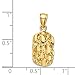 14K Yellow Gold Nugget Pendant