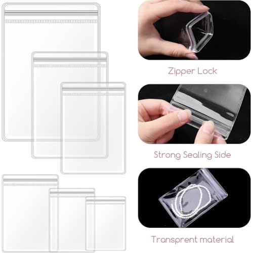 Bolsas para guardar pulseras y joyas de plástico transparente 300 uds 4