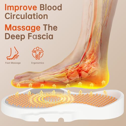 Image of seanleecore Calf Stretcher - Slant Board Stretching for Plantar Fasciitis & Achilles Tendonitis, Feet Mobility,Under Desk Stepper Leg Exerciser with Foot Massage for Exercise& Physical Therapy