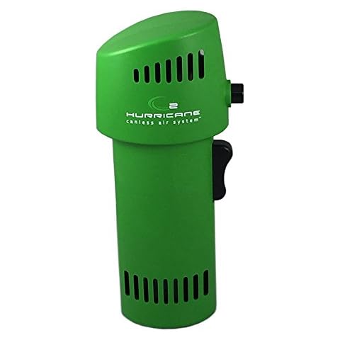 Canless Air O2 Industrial Hurricane Compressed Air Duster | Cordless, Rechargeable Air Blower for Cleaning Keyboards, Computers | 5 Attachments - Green Cover