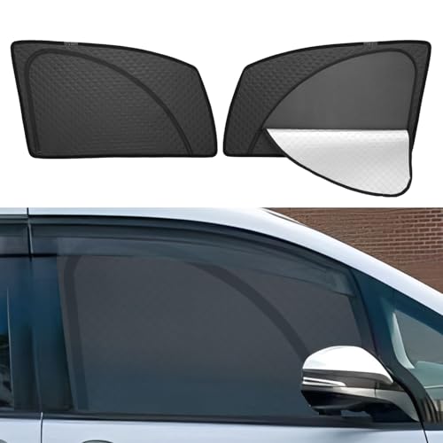 【二重構造&高密メッシュ】MWWM トヨタ ヴォクシー ノア 80系に適合 メッシュカーテン VOXY NOAH 80 2014年1月〜2021年 サンシェード カーシェード 換気 UVカット 虫避け 運転席 助手席 簡単着脱 遮光 断熱 インテリア 日よ