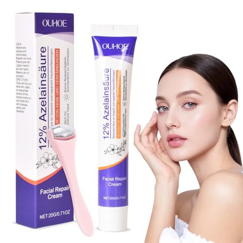Crème d'Acide Azélaïnique 12%, Azélaïque Sérum Efficace Coins Contre Rosacée,