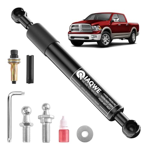 Image of IAQWE 43300 Truck Tailgate Assist Shock Kit for Dodge Ram 1500 2002-2008 2500 3500 2003-2009, Slow Drop Pickup Tail Gate Accessories Damper Strut(No-Drilled Installation)