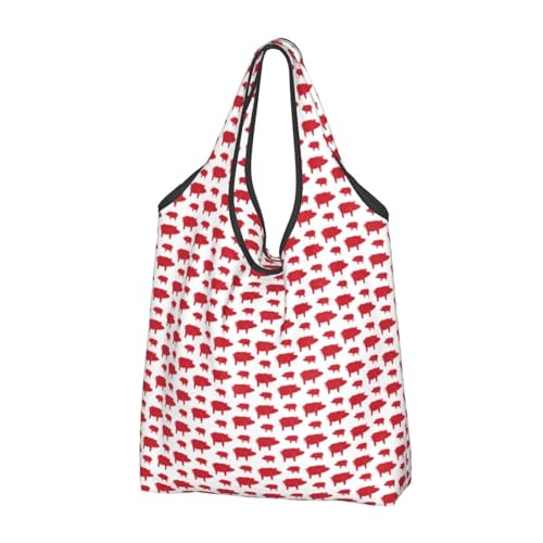 Sac fourre-tout léger lot de 2 grand format réutilisable en tissu rouge