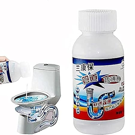 Brienstripe Pipe Dredging Agent Pipe Block Remover Instant Action/Drain Cleaner Powder, Powerful Sink and Drain Cleaner,Powder Agent for Kitchen Toilet Pipe Dredging