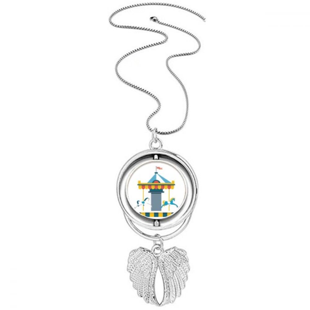 Collier ailes d'ange carrousel au design ciselé de haute joaillerie - 4