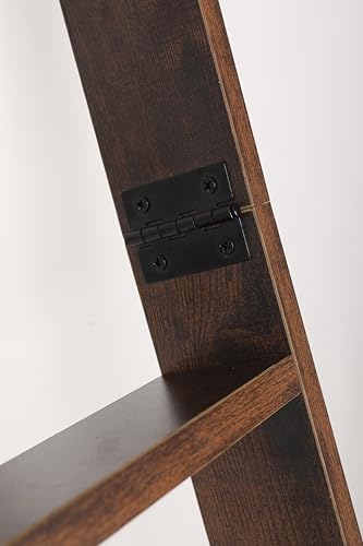 Image of Blanket Ladder for the Living Room and Bedroom, Quilt Rack, Rustic Hickory