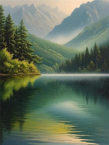 Pintar por números adultos paisaje de relax para decorar el salón con manualidades DIY