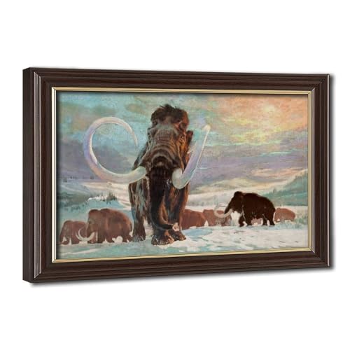 Impression sur toile Mammoth Zdenek Burian pour décorer un petit mur sans percer de gros trous