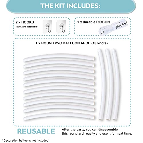 59" Round Balloon Arch Kit – Reliable Arch For Balloons, Flowers – Circle Balloon Frame Arch – Arch Disk Without Base - Photo Backdrop For Birthday Decorations, Parties, Valentine's Day, Wedding #TOP1
