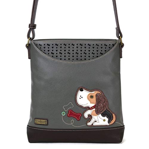 Chala Group Chala Handbags Dog Sweet Messenger Bag Purse, Dog Mom Dog Lover, Gray, 10 " x 11 " x 3 "2