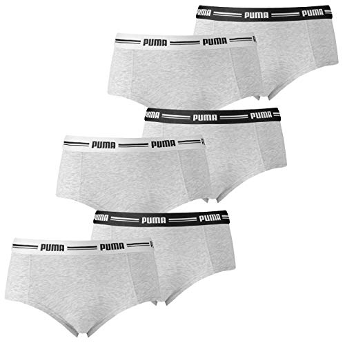 PUMA Lot de 6 mini shorts en coton pour femme du XS au XL coloris noir blanc gris