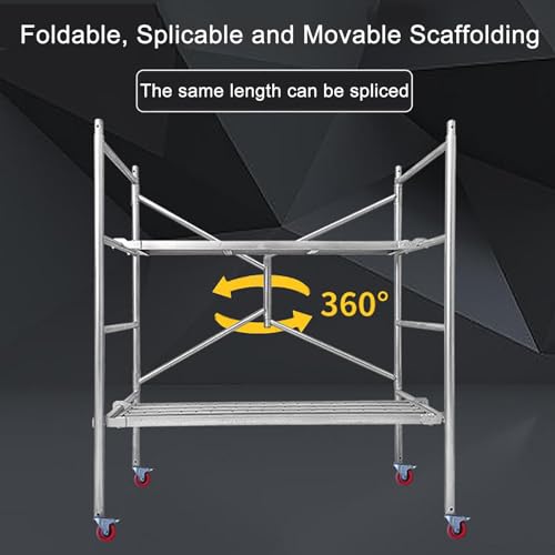 Andamio plegable de acero de 120 cm para paneles de yeso y reformas 7