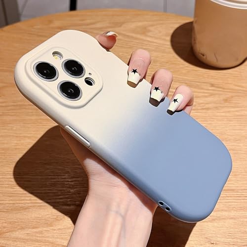 Housse de protection iPhone 12 ovale dégradé bleu souple