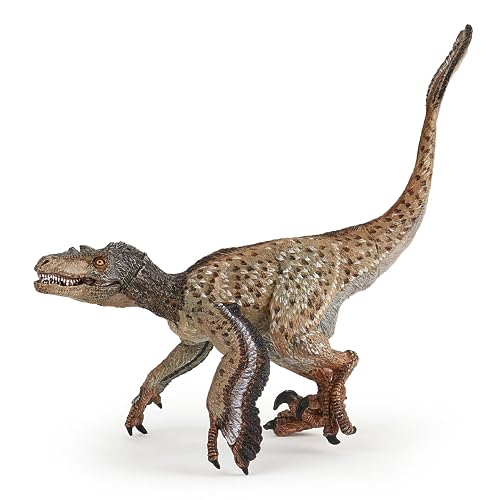 Dinosaure Vélociraptor Papo pour stimuler l'imagination des enfants dans leurs jeux de rôle.