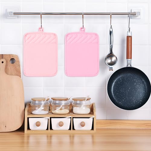 Grobro7 GB-GRADIENT COLOUR POTHOLDER-PINK 5P 5Pcs Funny Pot Holders Set For Woman Pink Cotton Heat Resistant Potholders thumb #5