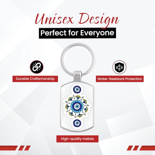 Image of Stylish Metal Keychains with Permanent Glossy Print - Inspirational Quotes & Spiritual Designs - Perfect Key chains for loved ones, Personal Use, Gifts & Return Gifts