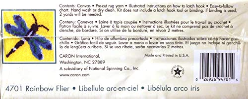 Wonderart Latch-Hook Kit, Rainbow Flier, 12" X 12" #TOP2