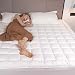 FAIRYLAND Mattress Pad Cover- 300TC 100% Cotton Down Alternative Filled Hypoallergenic Quilted Mattress Topper,8-21 Inch Deep Pocket Mattress Cover(Queen)