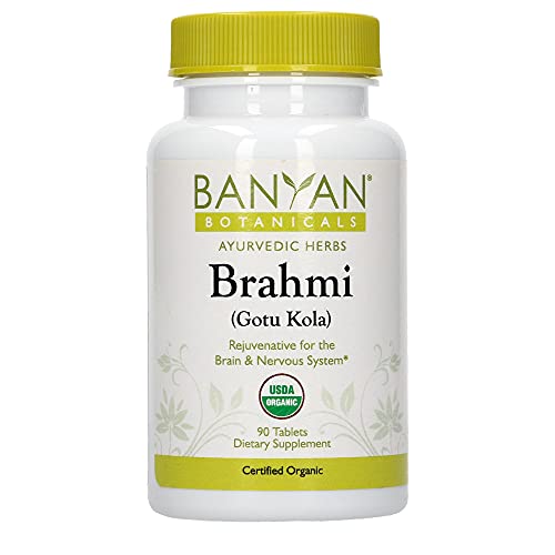 Banyan Botanicals Brahmi/Gotu Kola Tablets - Usda Organic - 90 Tablets - Centella Asiatica – Supports Focus, Concentration, Alertness, And A Balanced Sense Of Calm* #TOP5
