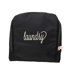 Miamica M31107 Faltbarer Reise-Wäschesack Schwarz
