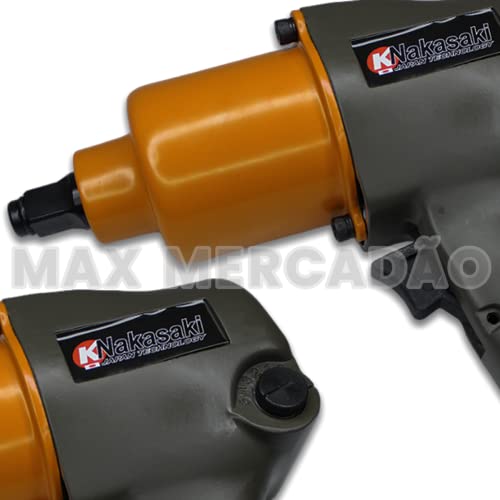Kit Chave Impacto Pneumática 1/2 Pol Com Acessórios Parafusadeira 17pçs