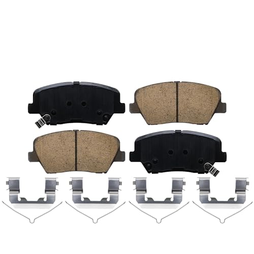 Image of Detroit Axle - Brake Pads for 2016-2020 Kia Sorento 2017 2018 2019 Front & | Rear Ceramic Brakes Pads w /Hardware Replacement