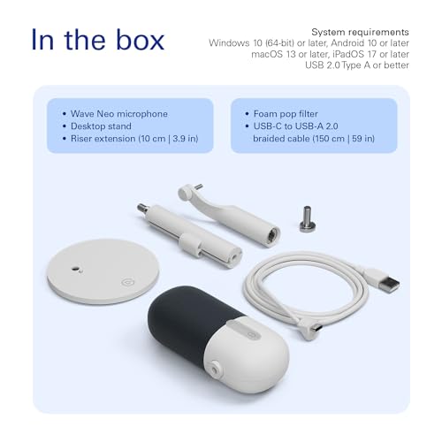Elgato Wave Neo USB Condenser Microphone, Tap to Mute - image 9