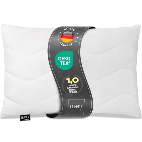 LILENO HOME Oreiller de 40 x 60 cm - Coussin intérieur matelassé de 40 x 60 cm - Pour les personnes souffrant d'allergies - En microfibre - Peut être utilisé comme...