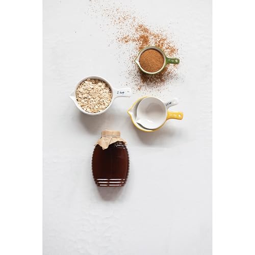 Creative Co-Op Hand-Painted Stoneware Measuring Cups, Multicolor by Creative Co-Op - Image 4