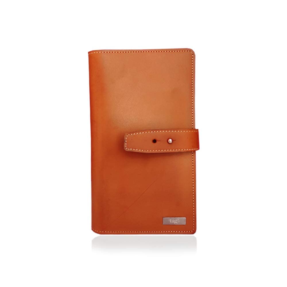 tag8 Porta passaporto per famiglia con servizio Lost & Found (6 slot), custodia da viaggio in pelle RFID per uomini e donne, custodia a portafoglio portatile e resistente per carte, documenti, denaro,