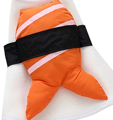 Marupet Halloween Fancy Fleece Dogs Cats Warm Costumes Coat Shrimp Sushi For Teddy, Pug, Chihuahua, Shih Tzu, Yorkshire Terriers, Papillon V-Sushi M #TOP2