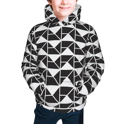 Abstract Geometric Texture Kids Pullover Hoodies Boys Sweatshirts Girls Athletic Clothes with Pocket2