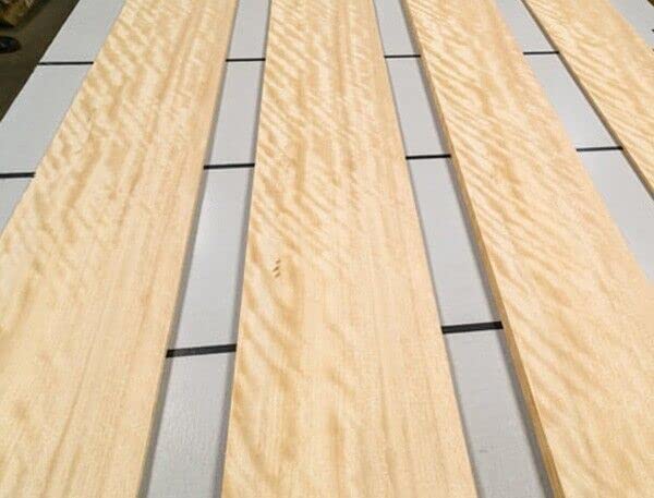 Avodire Figured Wood Veneer 7" x 111" raw no Backing 1/42" Thickness AA Grade