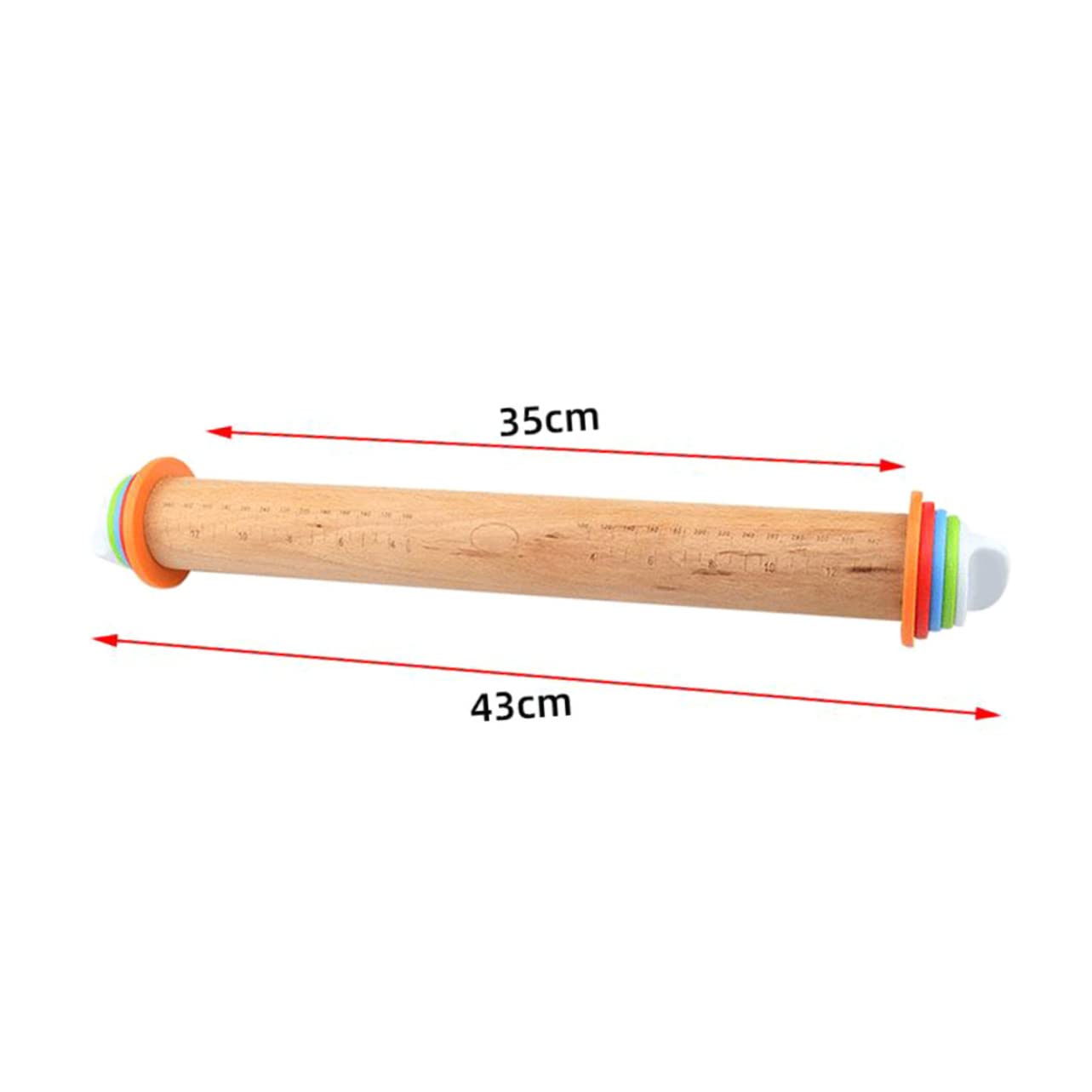 Mikinona Rouleau À Pâtisserie Antiadhésif pour Pâtisseries Maison Épaisseur 2 À 10 Mm