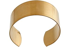 Zelikovitz 1 Inch Flat Cuff Bracelet Base in Solid Brass for Crafting