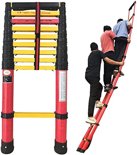 Escalera Extensible con Aislamiento de Fibra de Vidrio, Resistente, 300 Libras, Escalera telescópica Plegable compacta para Caravana/ático/Pintura/Mantenimiento de Edificios, escaleras telescópicas