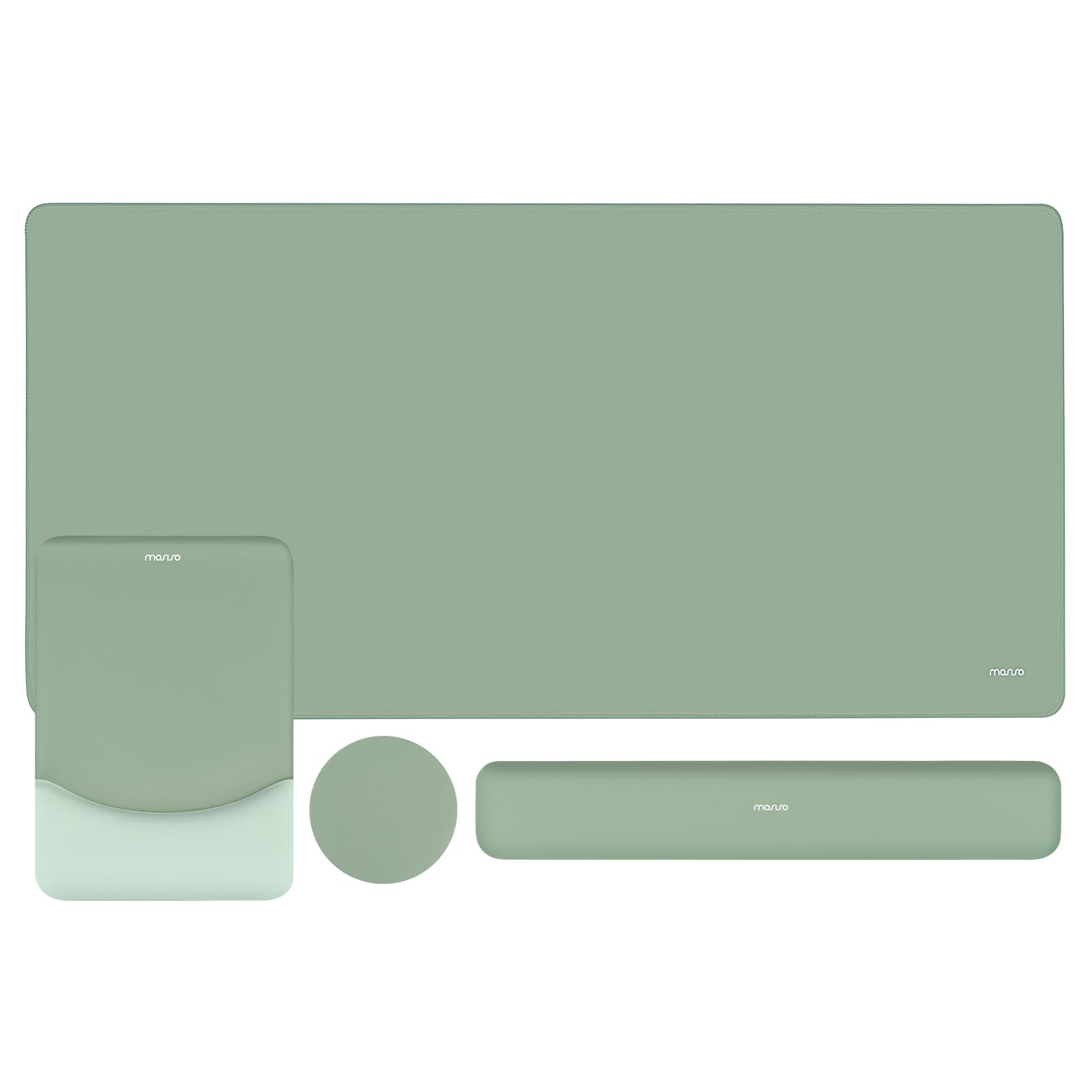 MOSISO Keyboard Mouse Pad Set Large Gaming Mouse Pad Rectangular Keyboard Wrist Rest Mousepad with Wrist Rest Coaster