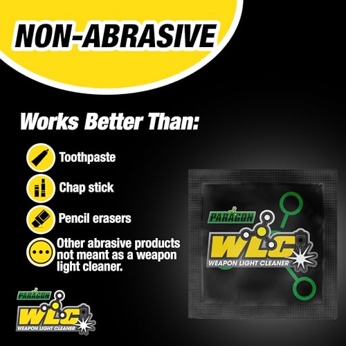 Paragon WLC Weapon Light Cleaner Wipes 10 Pack | for Tactical Rail Mounted Flashlight Lenses and Gun Lights by C+H - Image 8