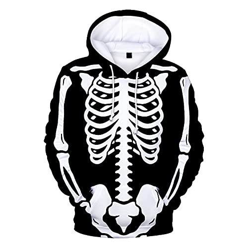 Men s Hooded Sweatshirt Fashion Plus Size Halloween 3D Printed Casual Pullover Coat Hoodies Blouse Tops